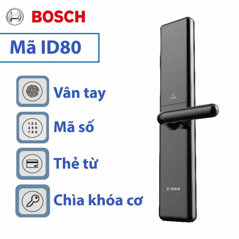 Khóa Điện Tử Bosch ID80 1 chức năng khóa điện tử Bosch id80